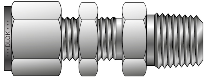 Male Bulkhead Connector NPT (For Fractional Tube)